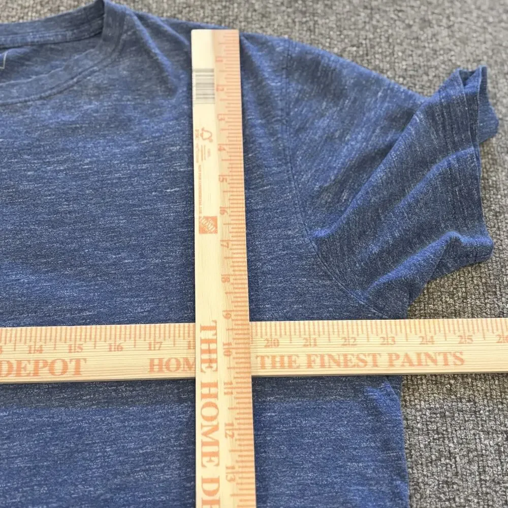 LL Bean Mens Size Large Slightly Fitted Heather Blue 275203 Short Sleeve T-Shirt